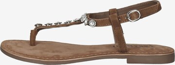 LAZAMANI T-Bar Sandals in Brown