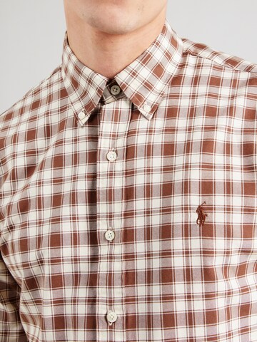 Polo Ralph Lauren Regular fit Πουκάμισο σε καφέ