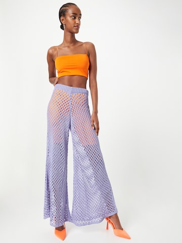 The Ragged Priest Wide Leg Hose 'LIVEWIRE' in Lila