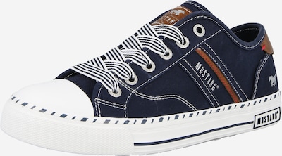 Sneaker low pe 37 MUSTANG pe bleumarin / ciocolatiu / alb, Vizualizare produs