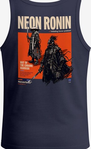 Neverless Shirt 'Neon Ronin' in Blue: front