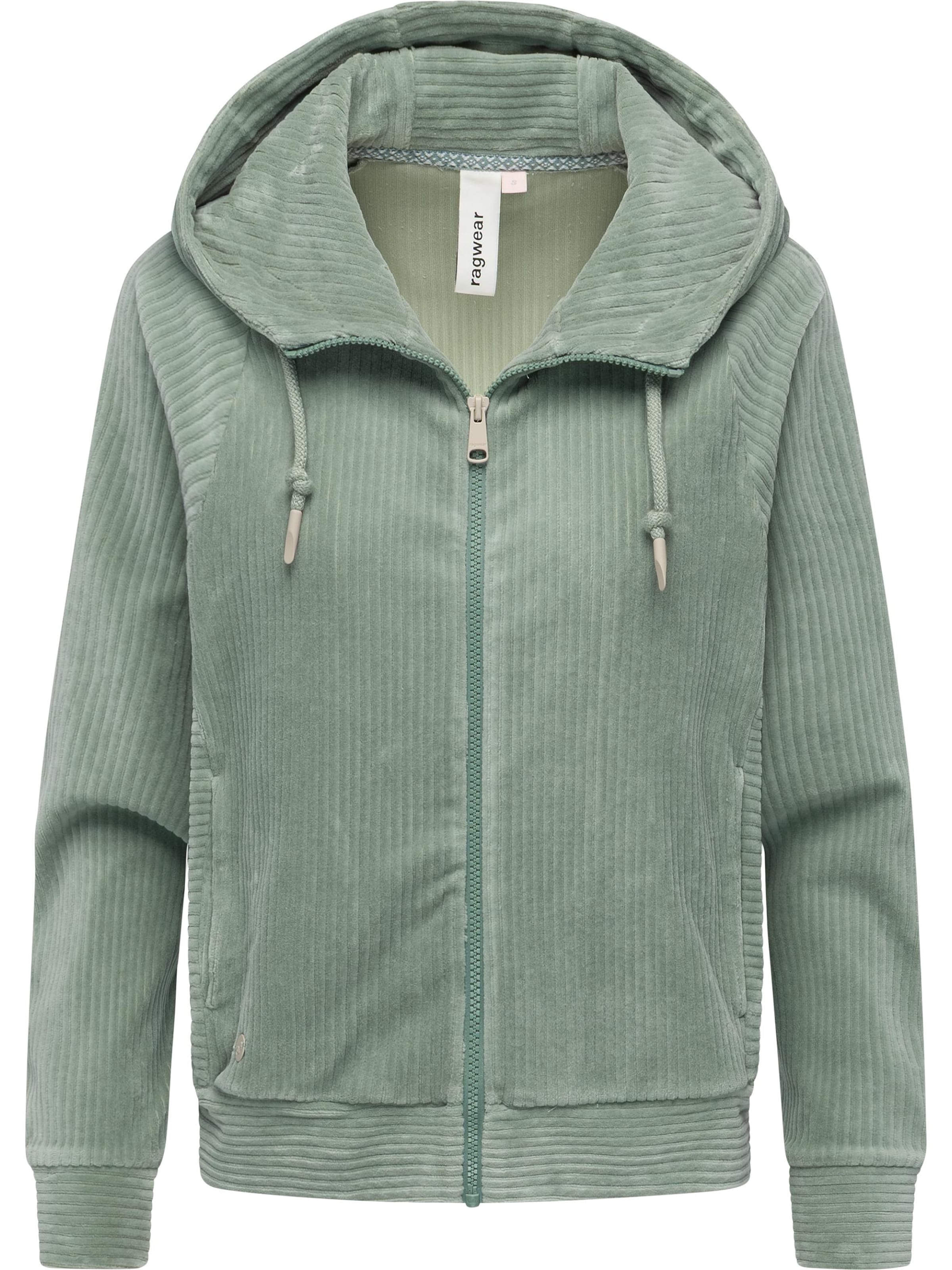 Ragwear Sweatvest in Groen: voorkant