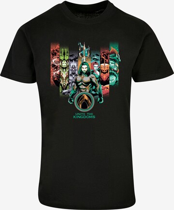 T-Shirt 'Aquaman - Unite The Kingdoms' ABSOLUTE CULT en noir : devant