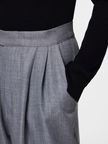 PIECES Regular Pants 'PCNINA' in Grey