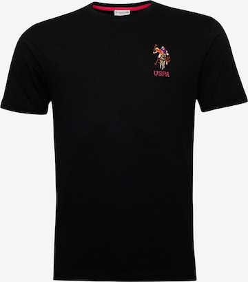 U.S. POLO ASSN. T-Shirt in Schwarz: Vorderseite
