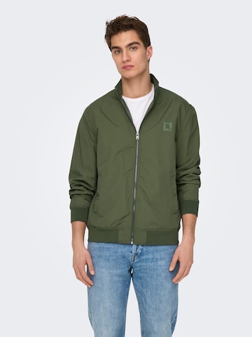 Veste mi-saison 'GERRY HARRINGTON' Only & Sons en vert