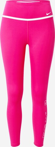 NIKE Skinny Sportbroek in Roze: voorkant