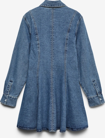 vero moda denim shirt dress Vero Moda Denim Shirt Dress In Medium Blue - 40% Off