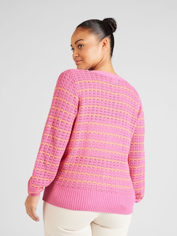 ONLY Carmakoma Knit Cardigan 'ASA' in Pink
