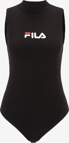 FILA Боди-футболка в Черный: спереди