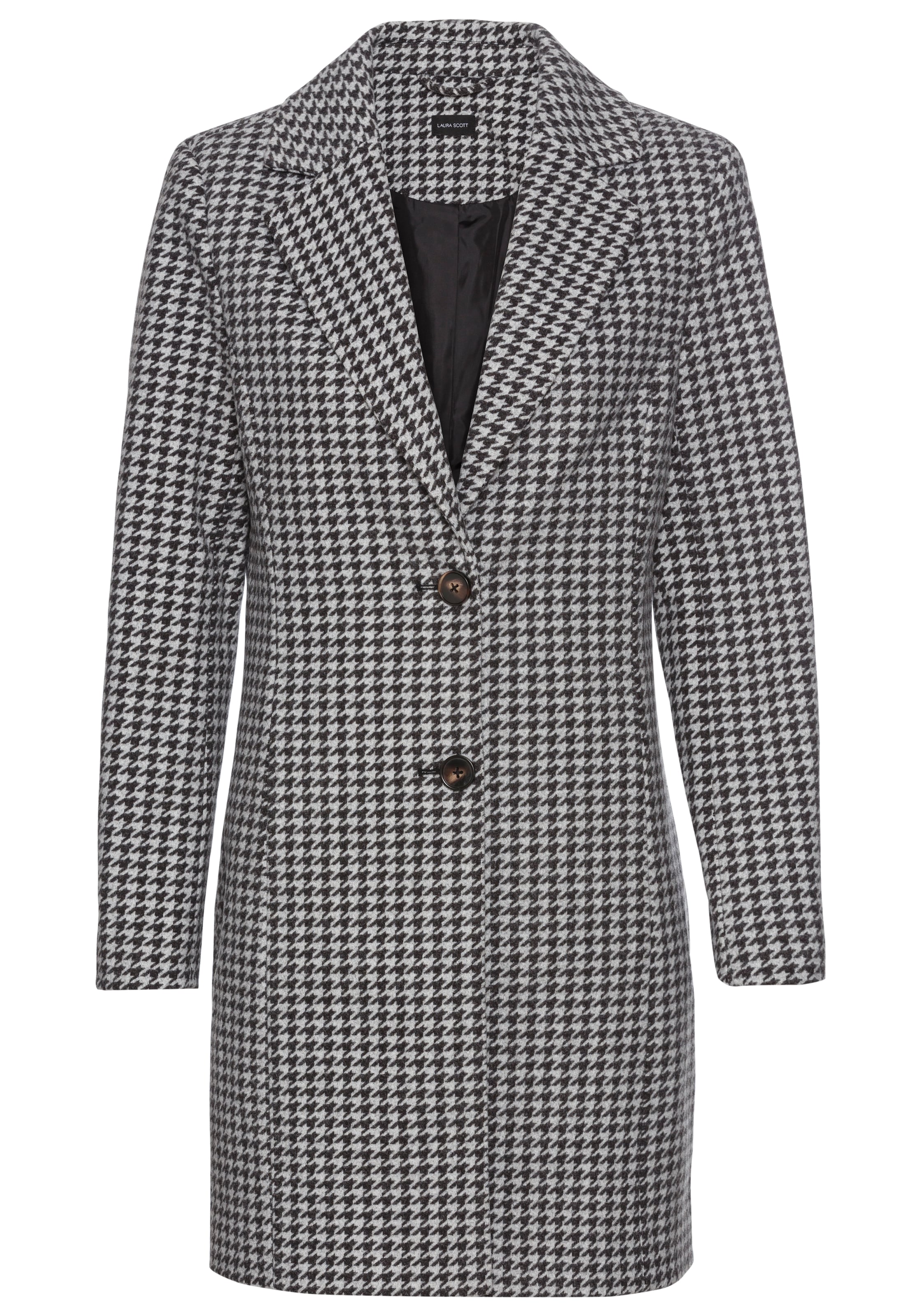 LAURA SCOTT Between-Seasons Coat in Black: front