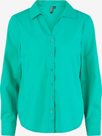 PIECES Curve Blouse 'Vida' in Groen: voorkant