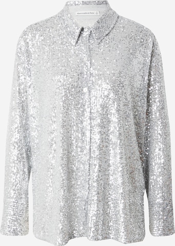 Abercrombie & Fitch Blouse in Zilver: voorkant