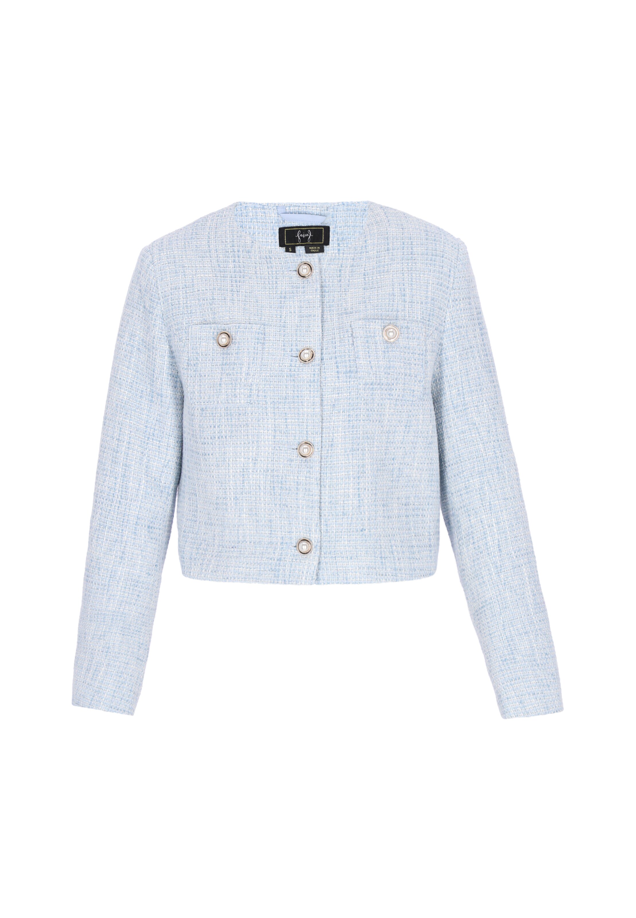 faina Blazer 'Festive' en bleu pastel, Vue avec produit