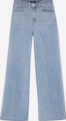 LMTD Jeans 'NLFTECETUCK DNM HW WIDE PANT' in Blauw: voorkant