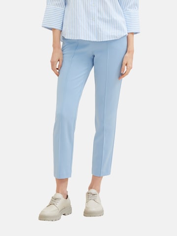 Coupe slim Pantalon à plis 'Mia' TOM TAILOR en bleu : devant