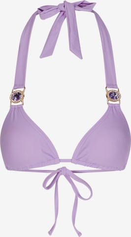 Moda Minx Triangle Bikini top 'Amour' in Purple: front