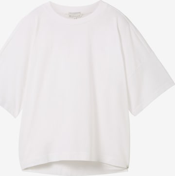 T-shirt TOM TAILOR DENIM en blanc : devant