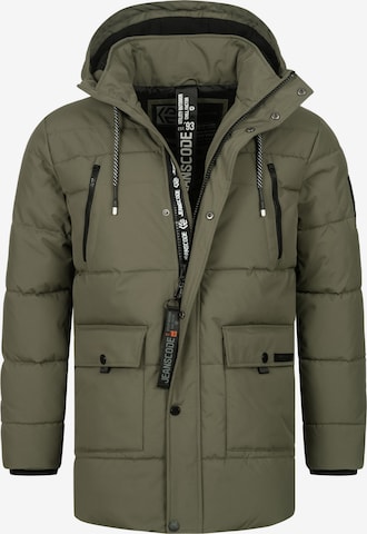INDICODE JEANS Winterjacke ' Wess ' in Grün: Vorderseite