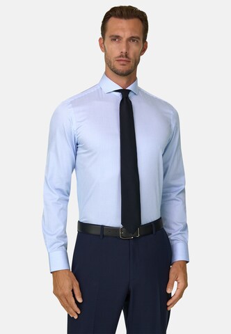 Boggi Milano Overhemd in Blauw: voorkant