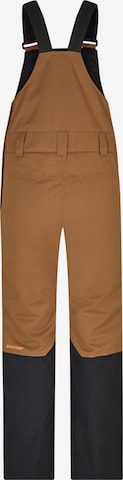 ZIENER Regular Workout Pants 'AKANDO-BIB' in Brown