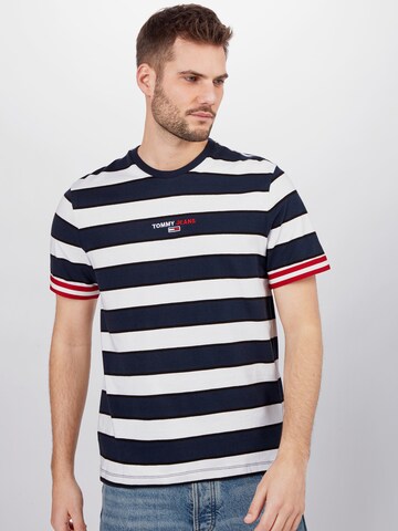 mėlyna Tommy Jeans Standartinis modelis Marškinėliai: priekis
