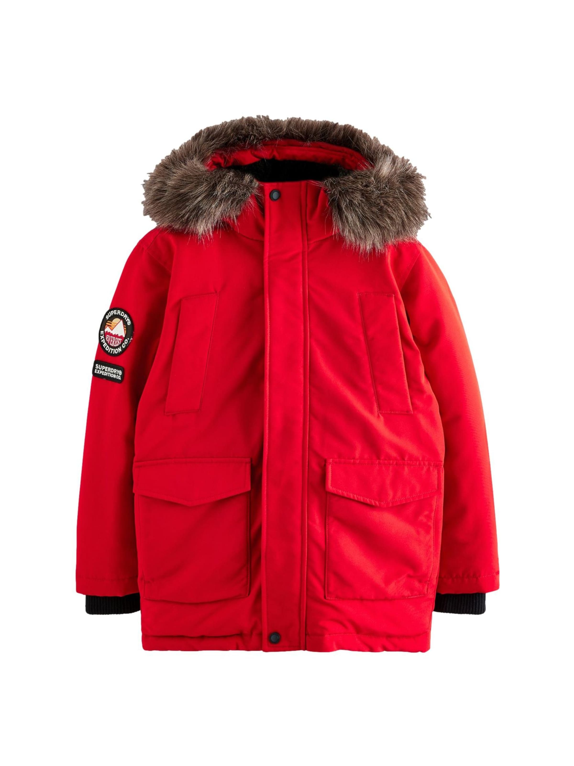 Superdry - Casaco de inverno 'Everest' em vermelho: frente