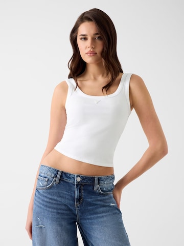GUESS - Top en blanco: frente