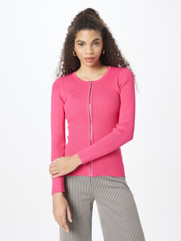 Karen Millen Knit cardigan in Pink: front