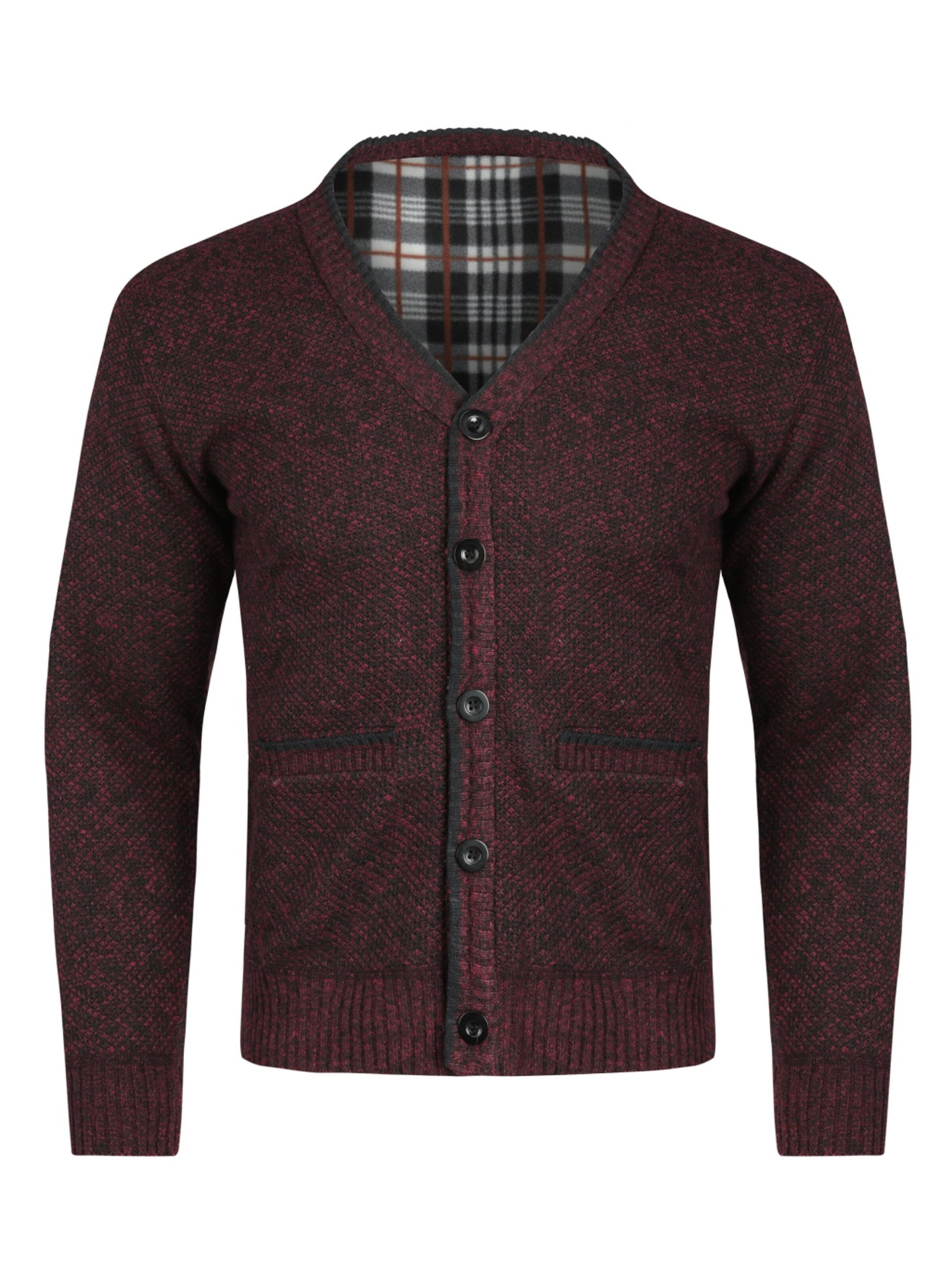 YOUTHUP Strickjacke 'Anschmiegsam'‌‌‌‌‌‌‌‌‌‌ in Rot: Vorderseite