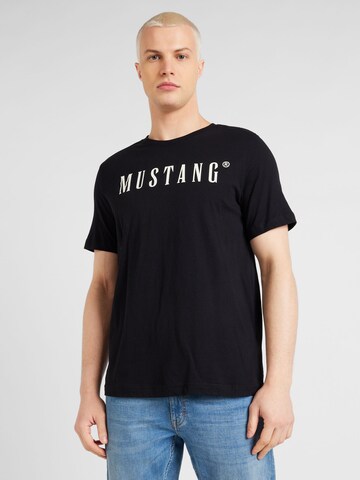 MUSTANG T-Shirt 'Austin' in Schwarz: predná strana