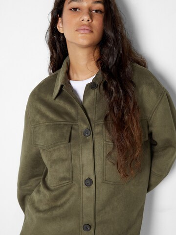 Bershka Between-Season Jacket in Green