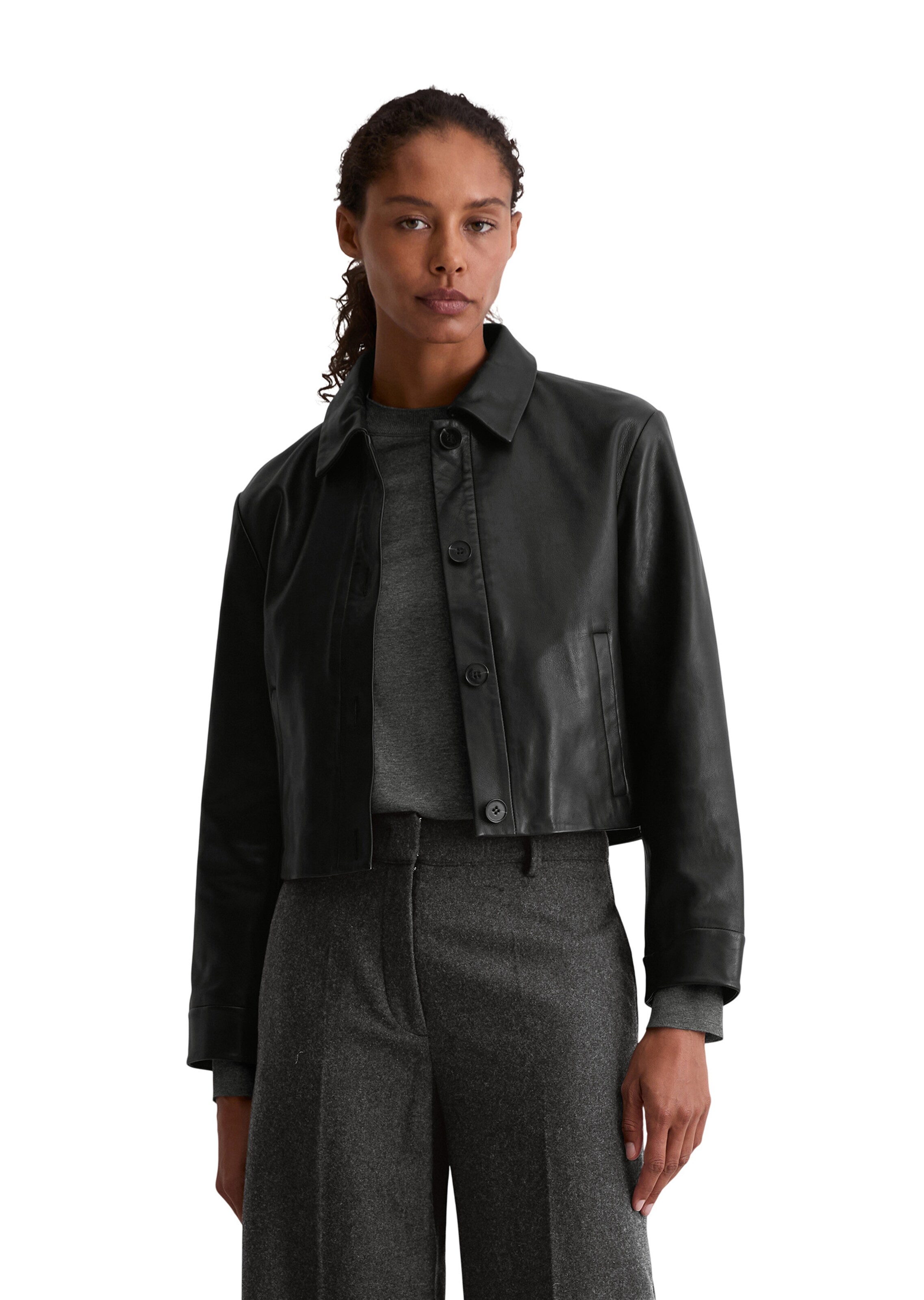 Marc O'Polo Tussenjas in Zwart: voorkant