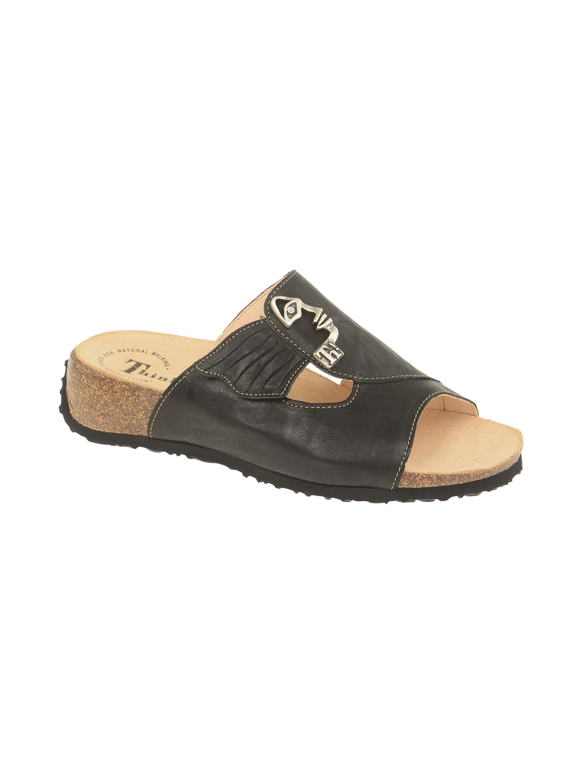 THINK! Mules 'Mizzi' in Black: front