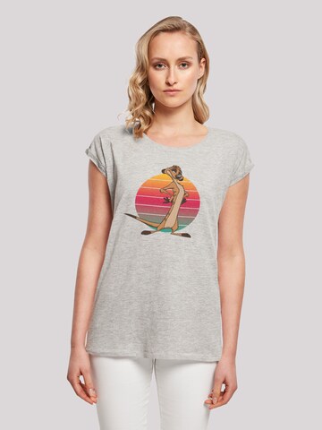 F4NT4STIC Shirt 'Disney König der Löwen Timon Sunset' in Grey: front