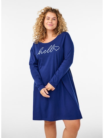Zizzi - Pijama 'Mally' en azul: frente