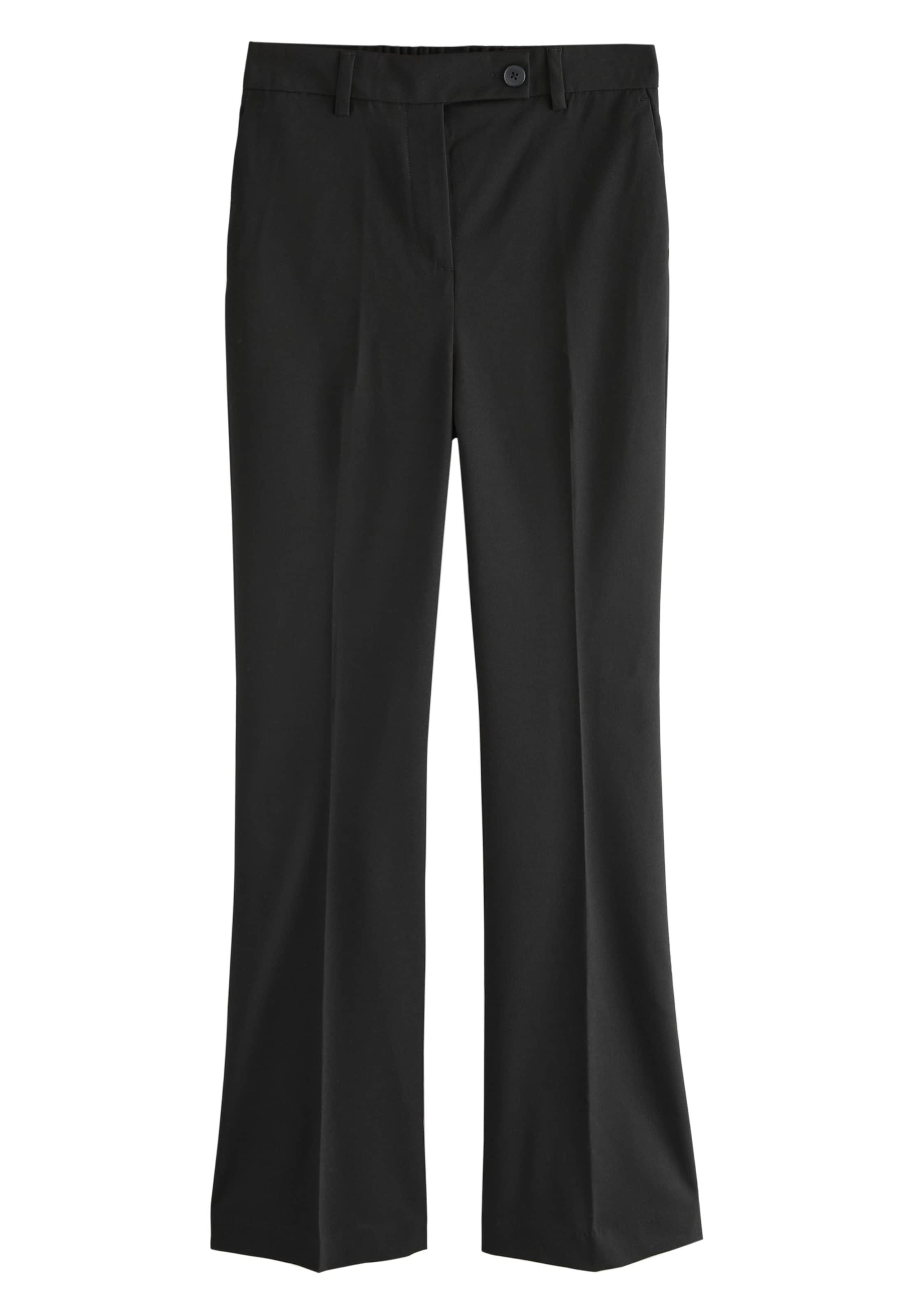 Next Boot cut Trousers with creases in Black: front