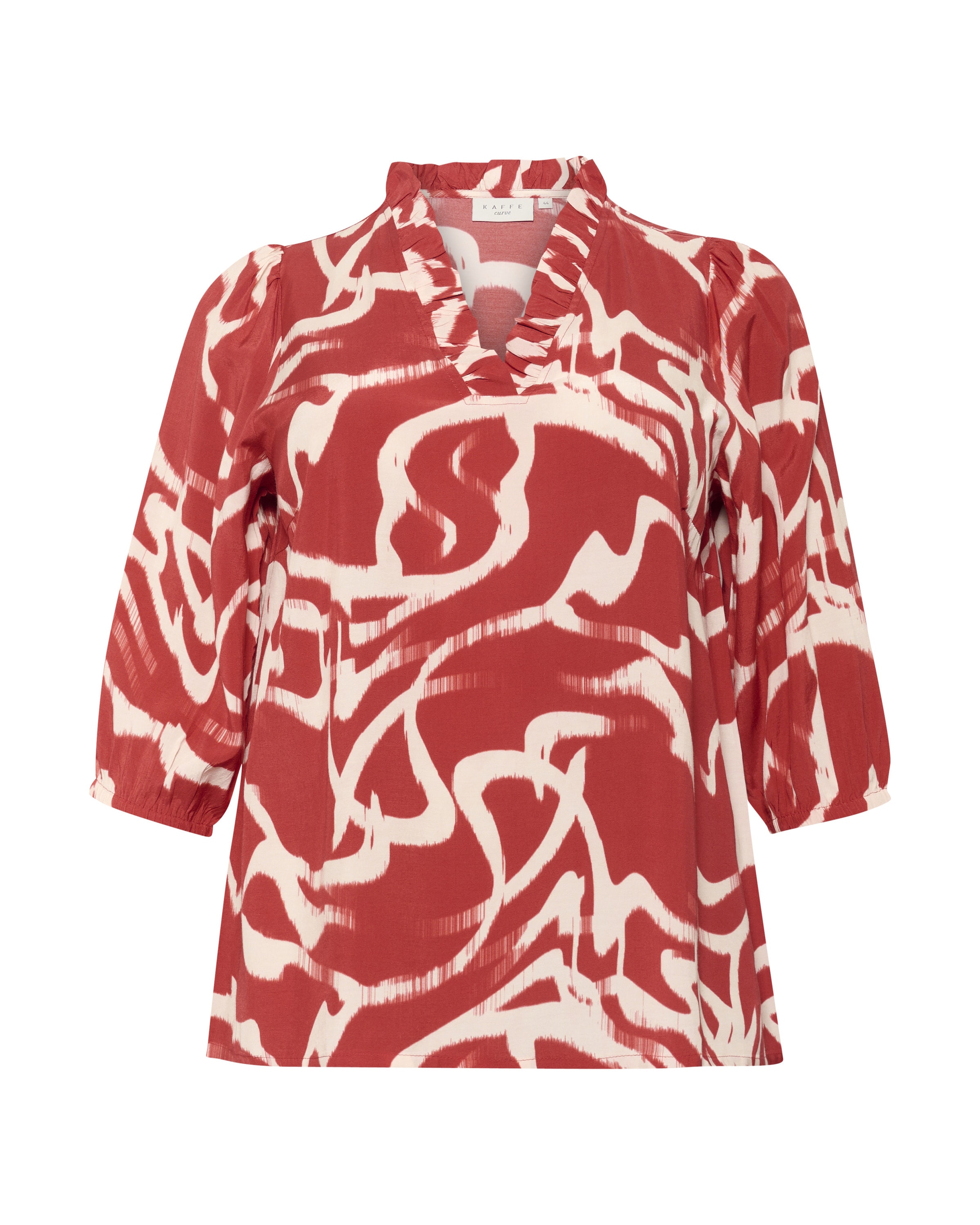 Chemisier 'Maren Frill' KAFFE CURVE en rouge : devant