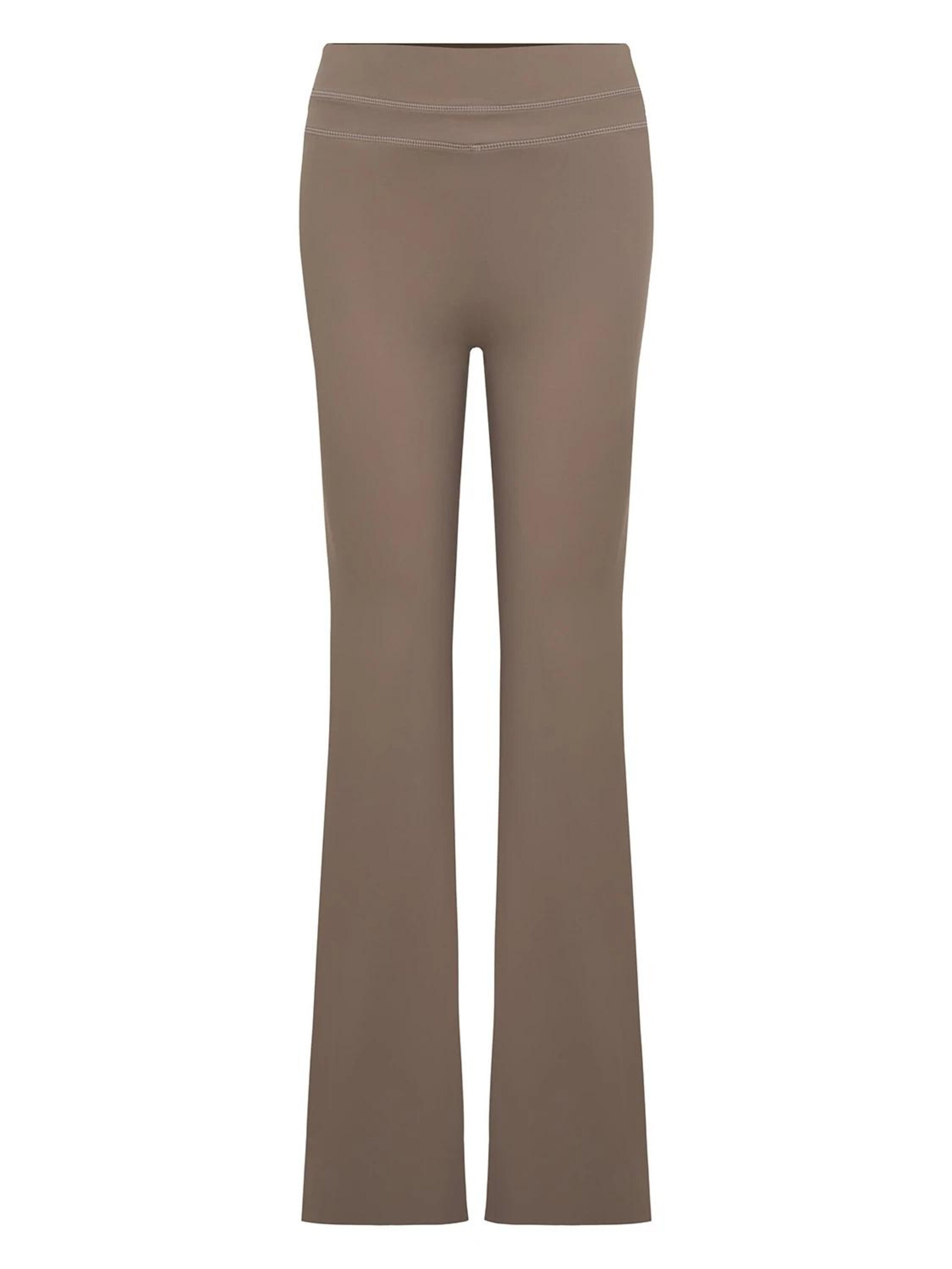 La V Flared Sports trousers 'Flared sportlegging Faye' in Grey: front