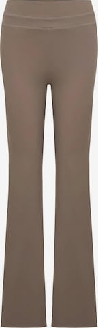 La V Flared Sportbroek 'Flared sportlegging Faye' in Grijs: voorkant