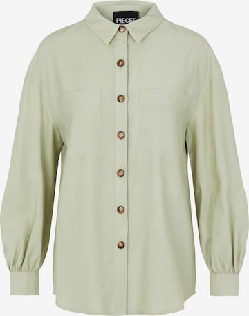 PIECES Blouse 'Elli' in Groen: voorkant