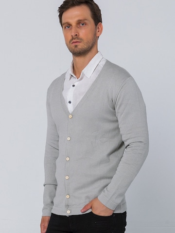 Ron Tomson Knit Cardigan in Grey