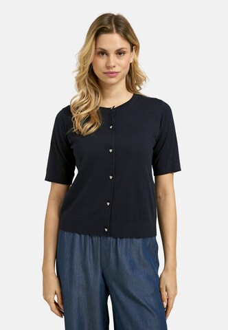 Milano Italy Knit Cardigan in Blue: front