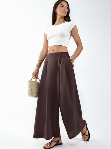 Wide leg Pantaloni di Hiccup in marrone