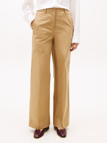 TOMMY HILFIGER Wide Leg Hose in Beige: Vorderseite