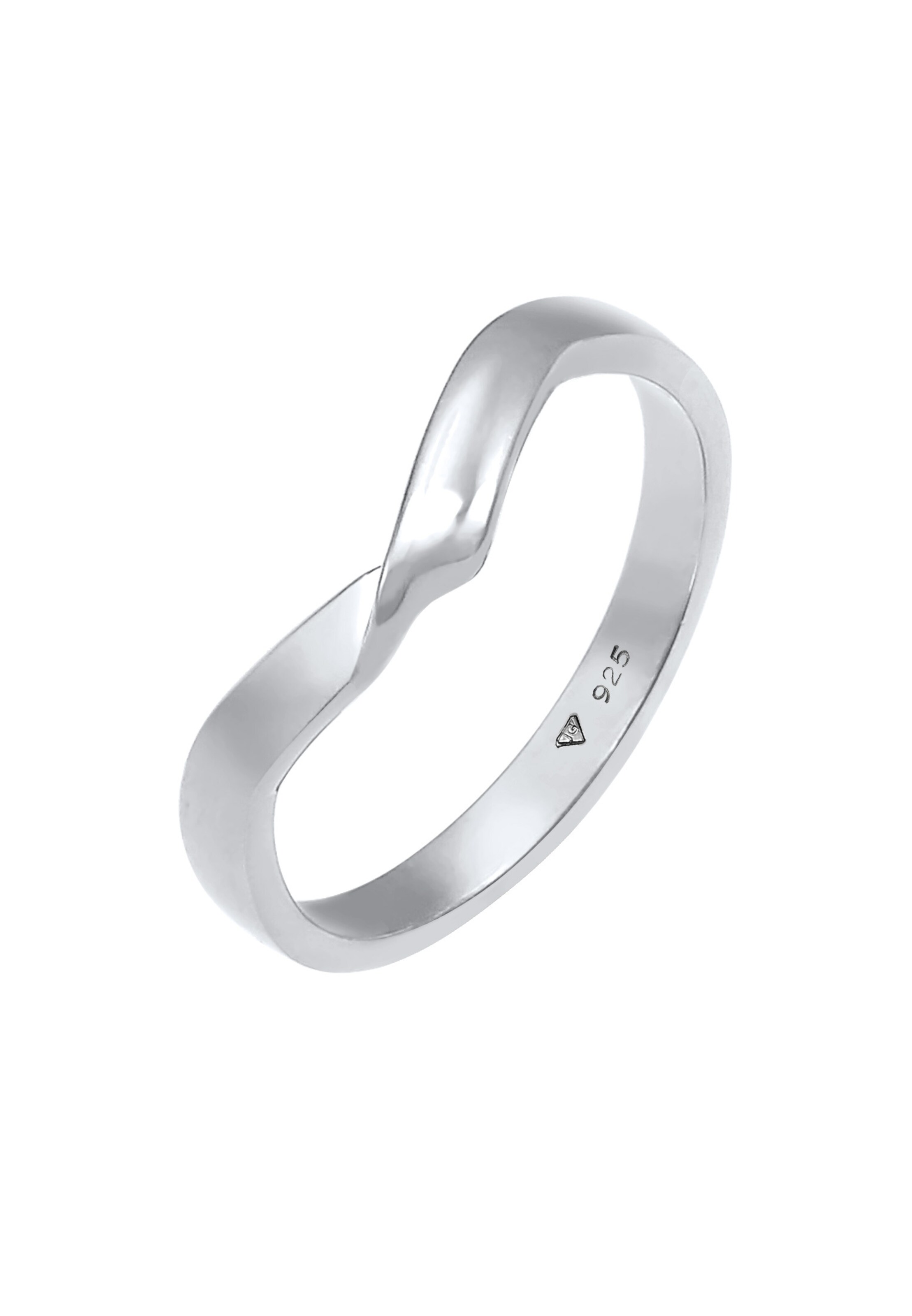 ELLI Ring 'Knoten, Organic' in Zilver: voorkant