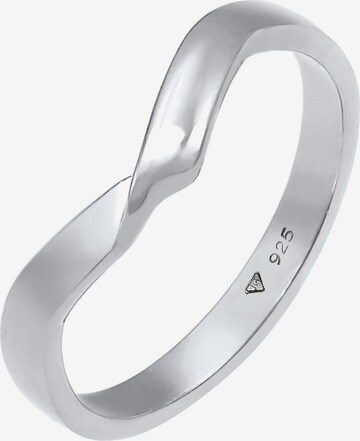 ELLI Ring 'Knoten, Organic' in Zilver: voorkant