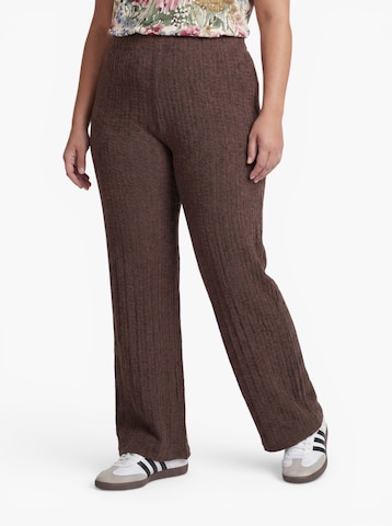 ONLY Carmakoma - Pierna ancha Pantalón 'CARELLA' en marrón