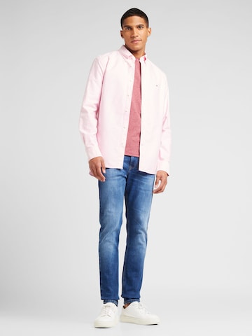 TOMMY HILFIGER Regular fit Button Up Shirt 'HERITAGE' in Pink