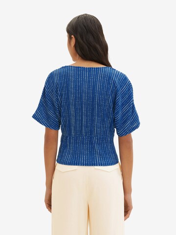 TOM TAILOR DENIM Bluse in Blau